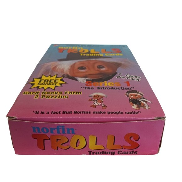 Norfin Trolls Series 1 Trading Cards Box 48 Packs 7 Per Pack Sealed 1992 Vintage - Picture 7 of 12
